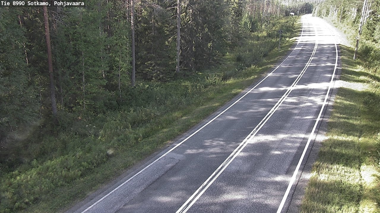 Weather Camera Image Road 8990 Sotkamo, Pohjavaara, Sotkamo, Kainuu