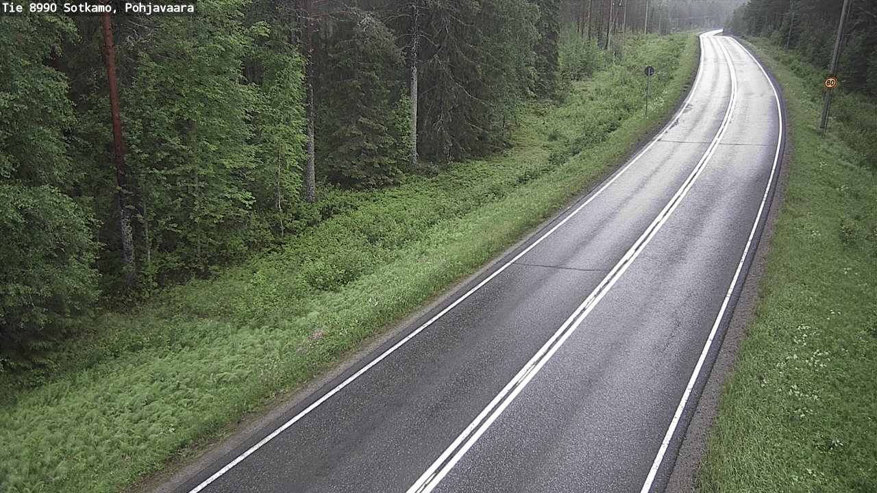 Weather Camera Image Road 8990 Sotkamo, Pohjavaara, Sotkamo, Kainuu