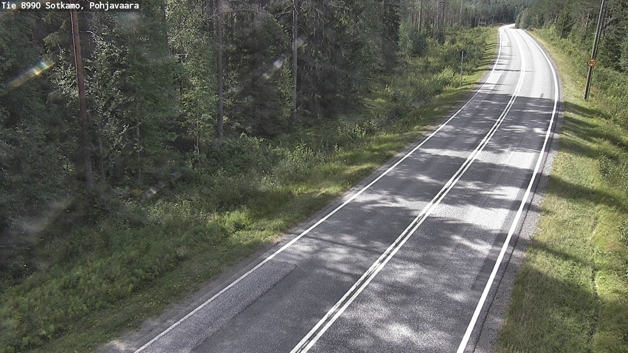 Weather Camera Image Road 8990 Sotkamo, Pohjavaara, Sotkamo, Kainuu