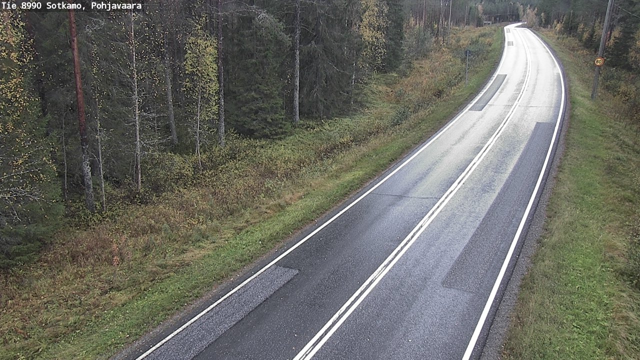 Weather Camera Image Road 8990 Sotkamo, Pohjavaara, Sotkamo, Kainuu