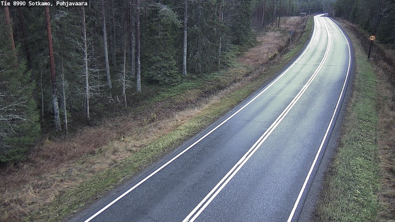 Weather Camera Image Road 8990 Sotkamo, Pohjavaara, Sotkamo, Kainuu