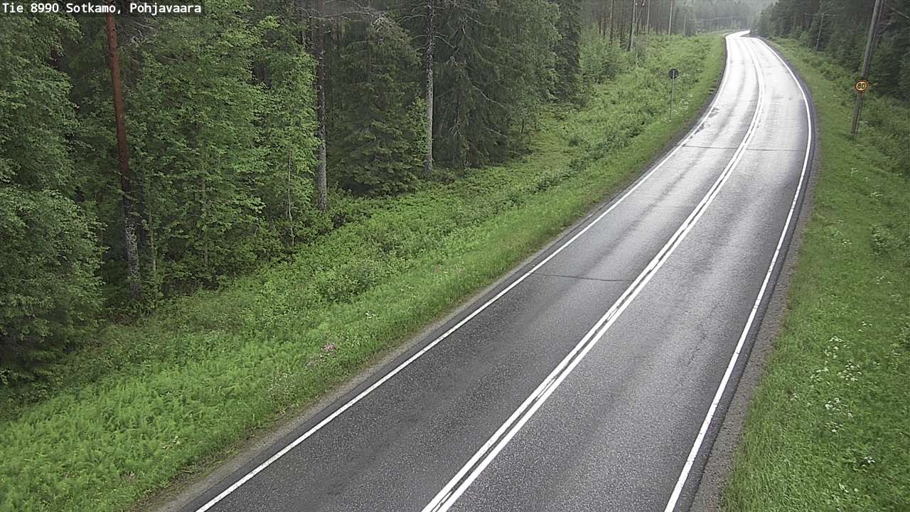 Weather Camera Image Road 8990 Sotkamo, Pohjavaara, Sotkamo, Kainuu
