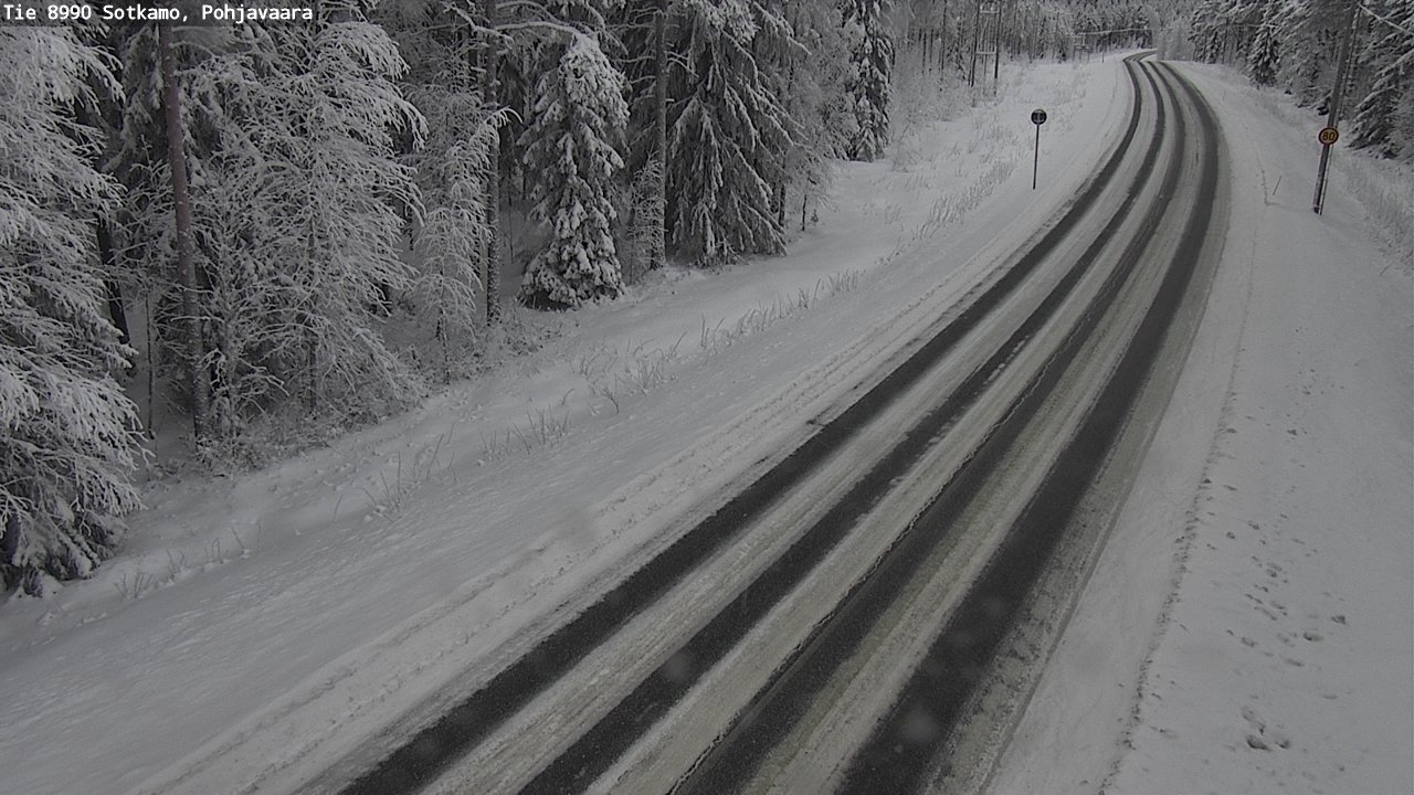 Weather Camera Image Road 8990 Sotkamo, Pohjavaara, Sotkamo, Kainuu