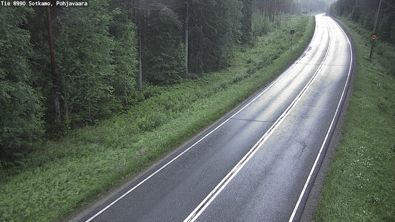 Weather Camera Image Road 8990 Sotkamo, Pohjavaara, Sotkamo, Kainuu