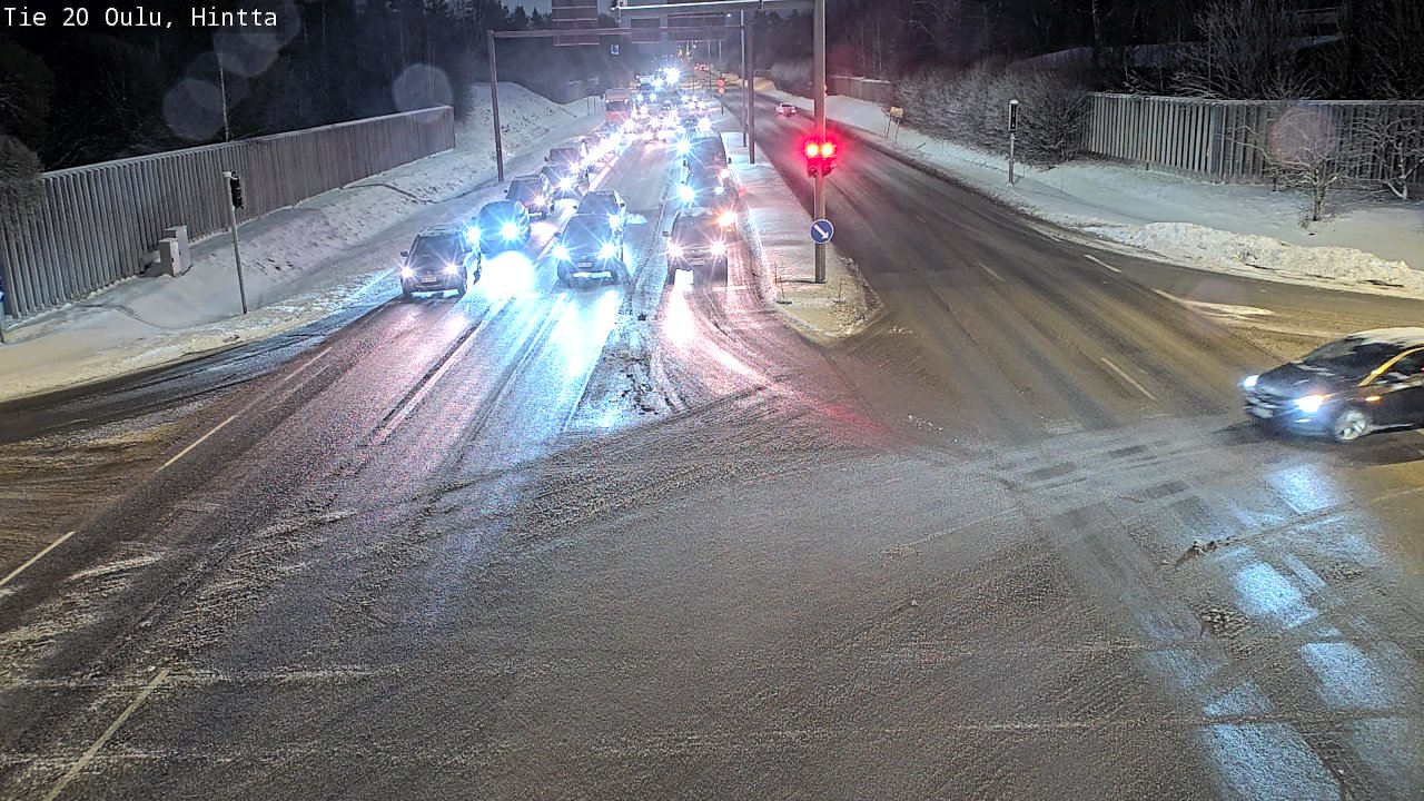 Weather Camera Image Väg 20 Uleåborg, Hintta, Oulu, Pohjois-Pohjanmaa