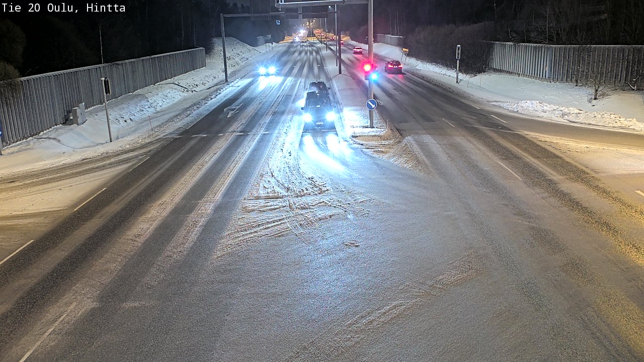 Weather Camera Image Väg 20 Uleåborg, Hintta, Oulu, Pohjois-Pohjanmaa