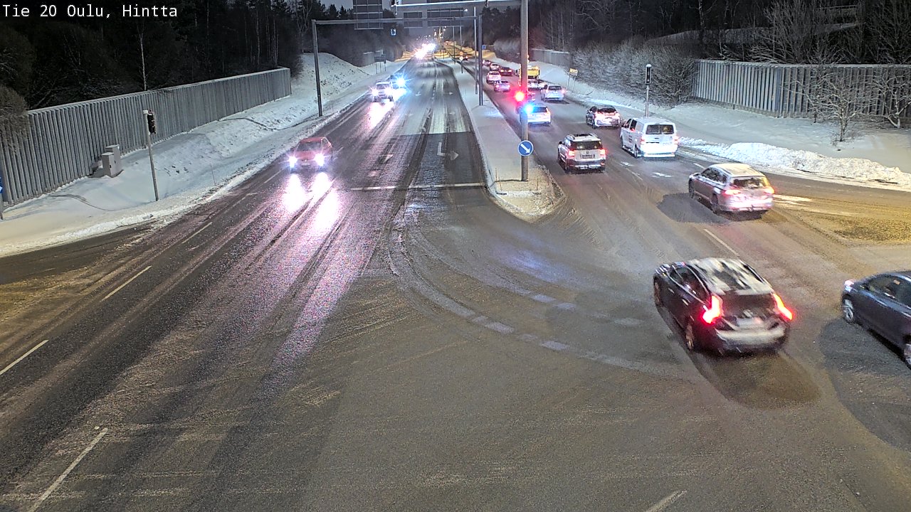 Weather Camera Image Väg 20 Uleåborg, Hintta, Oulu, Pohjois-Pohjanmaa