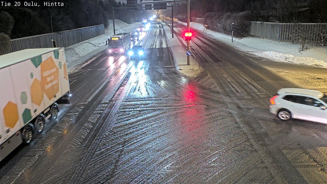 Weather Camera Image Väg 20 Uleåborg, Hintta, Oulu, Pohjois-Pohjanmaa