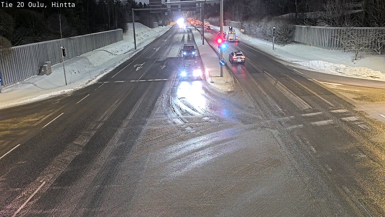 Weather Camera Image Väg 20 Uleåborg, Hintta, Oulu, Pohjois-Pohjanmaa