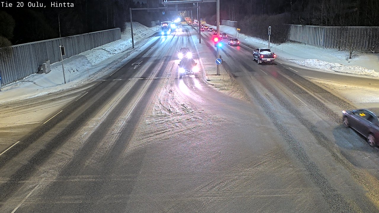Weather Camera Image Väg 20 Uleåborg, Hintta, Oulu, Pohjois-Pohjanmaa