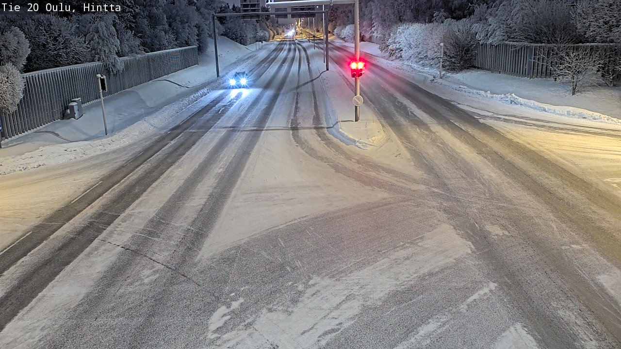 Weather Camera Image Väg 20 Uleåborg, Hintta, Oulu, Pohjois-Pohjanmaa