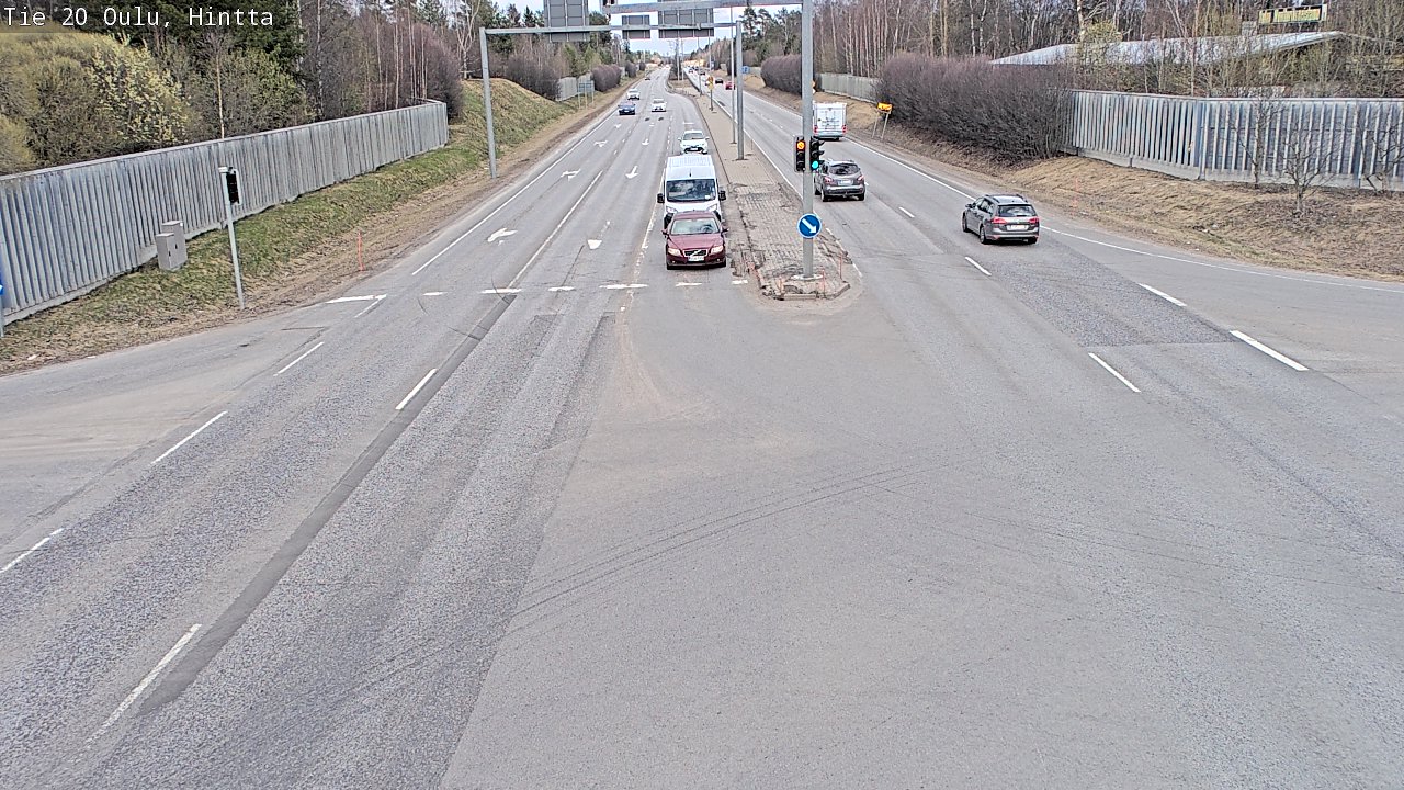 Weather Camera Image Väg 20 Uleåborg, Hintta, Oulu, Pohjois-Pohjanmaa