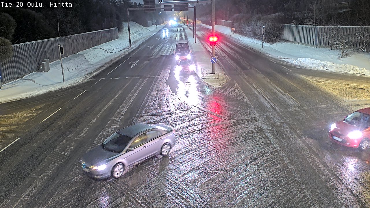 Weather Camera Image Väg 20 Uleåborg, Hintta, Oulu, Pohjois-Pohjanmaa