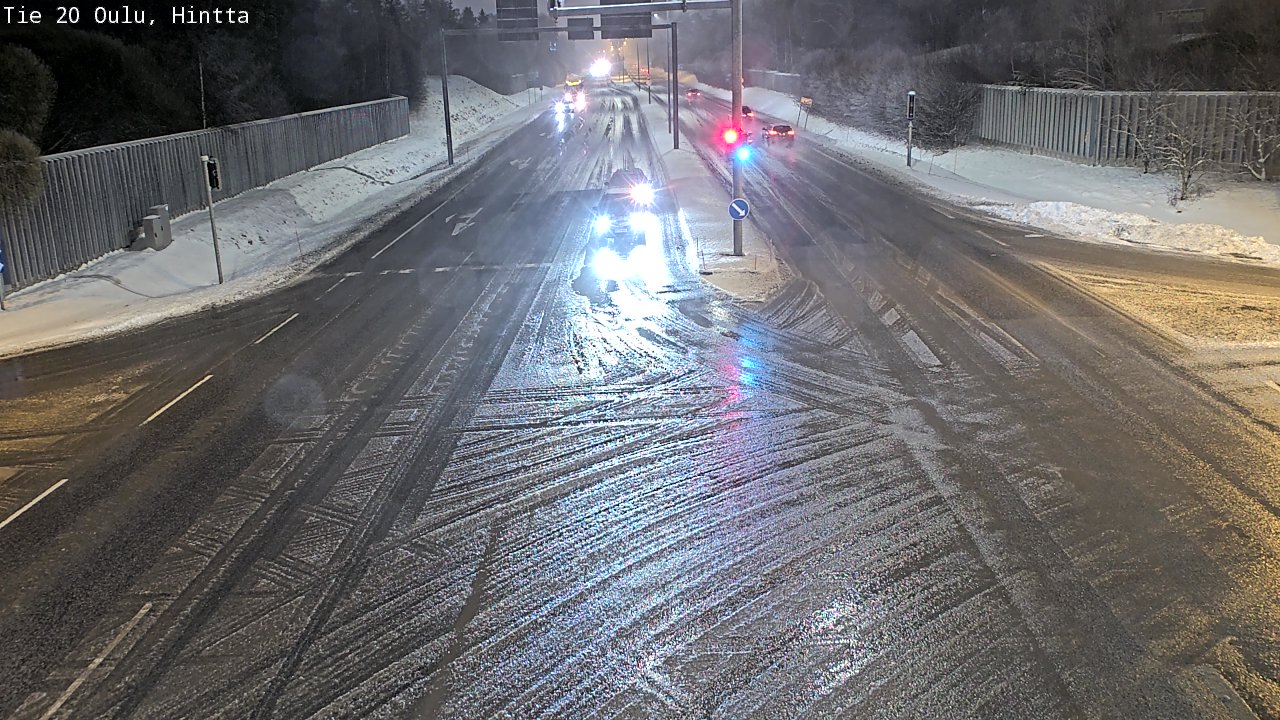Weather Camera Image Väg 20 Uleåborg, Hintta, Oulu, Pohjois-Pohjanmaa