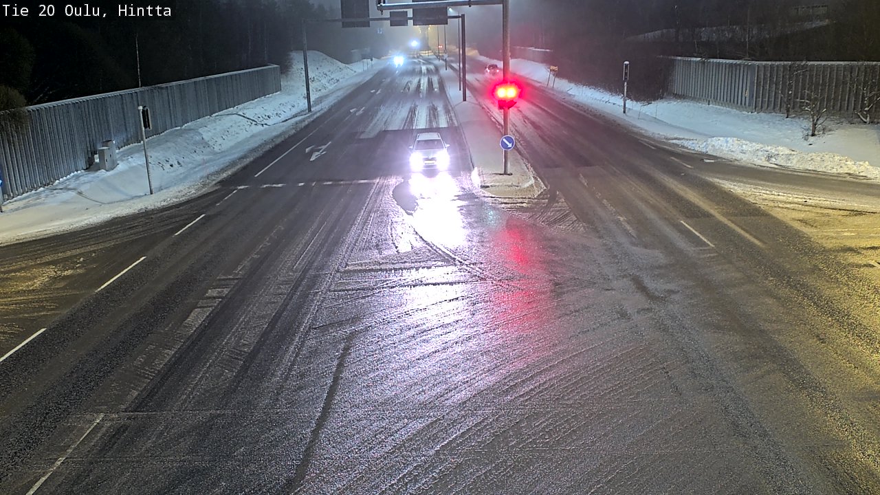 Weather Camera Image Väg 20 Uleåborg, Hintta, Oulu, Pohjois-Pohjanmaa