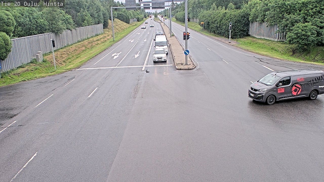 Weather Camera Image Väg 20 Uleåborg, Hintta, Oulu, Pohjois-Pohjanmaa