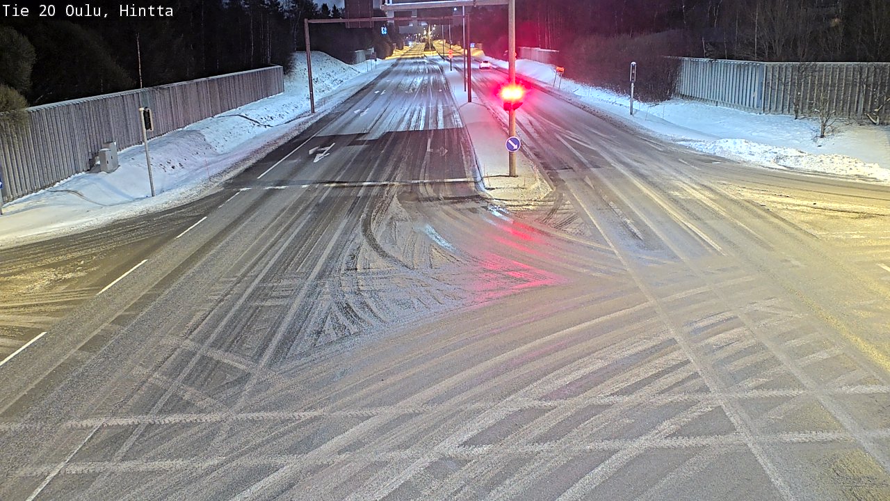 Weather Camera Image Väg 20 Uleåborg, Hintta, Oulu, Pohjois-Pohjanmaa
