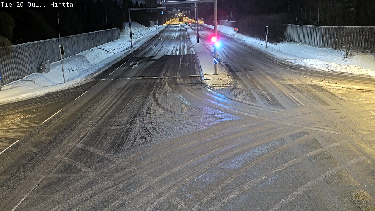 Weather Camera Image Väg 20 Uleåborg, Hintta, Oulu, Pohjois-Pohjanmaa