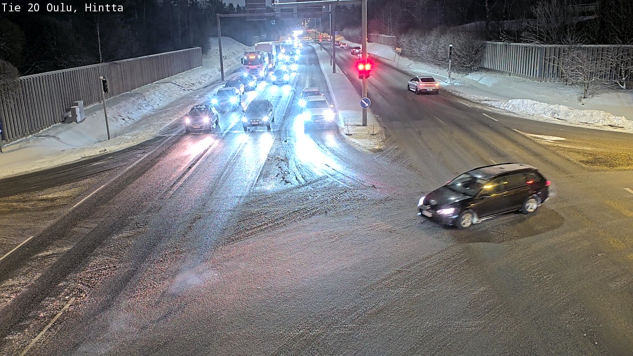 Weather Camera Image Väg 20 Uleåborg, Hintta, Oulu, Pohjois-Pohjanmaa