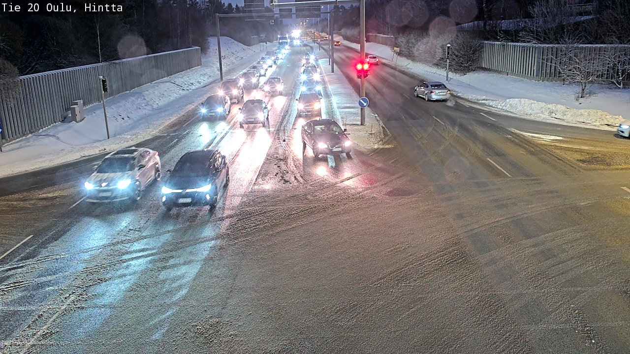 Weather Camera Image Väg 20 Uleåborg, Hintta, Oulu, Pohjois-Pohjanmaa