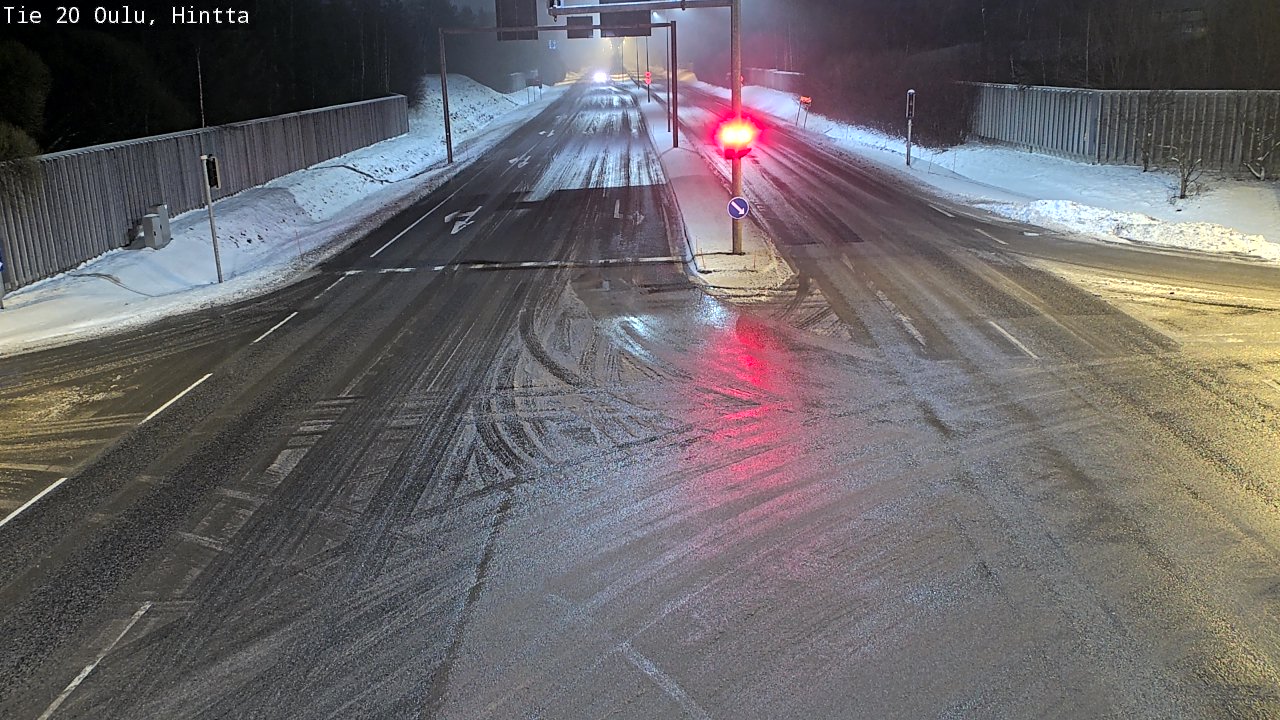 Weather Camera Image Väg 20 Uleåborg, Hintta, Oulu, Pohjois-Pohjanmaa