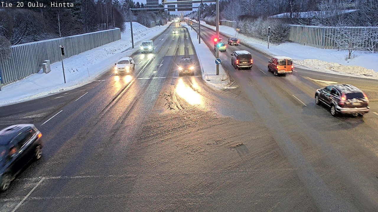 Weather Camera Image Väg 20 Uleåborg, Hintta, Oulu, Pohjois-Pohjanmaa