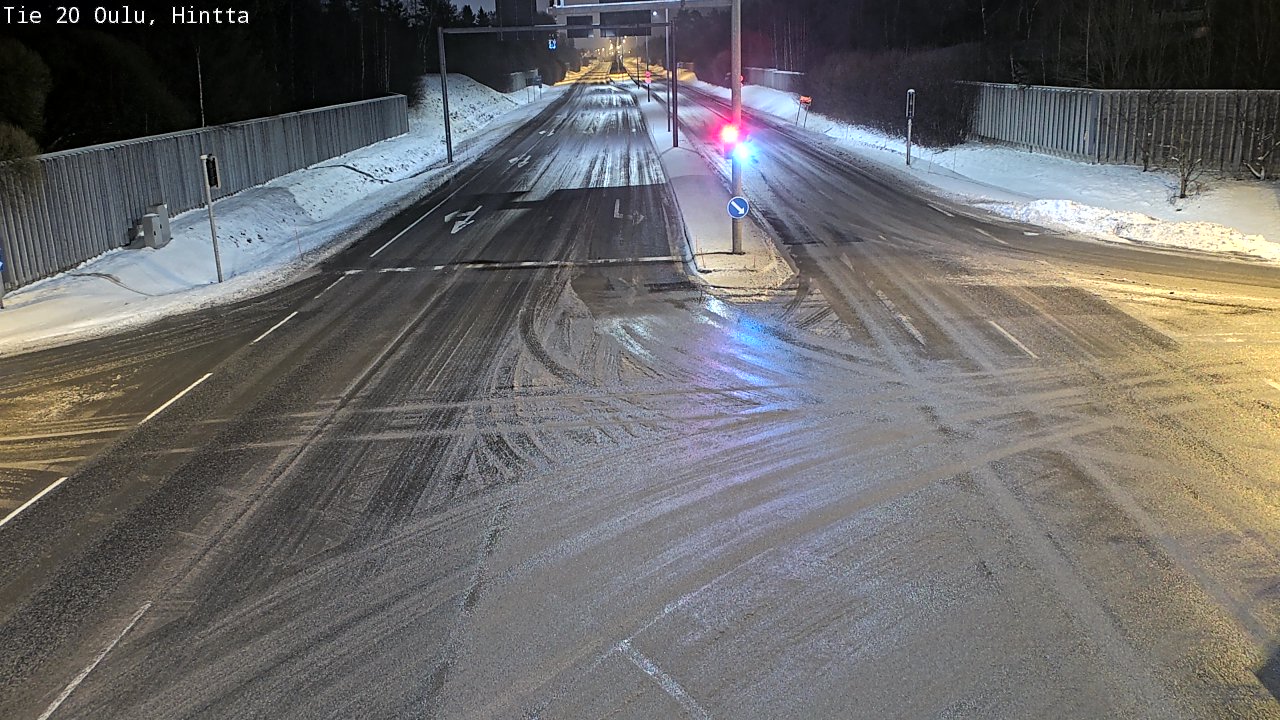 Weather Camera Image Väg 20 Uleåborg, Hintta, Oulu, Pohjois-Pohjanmaa