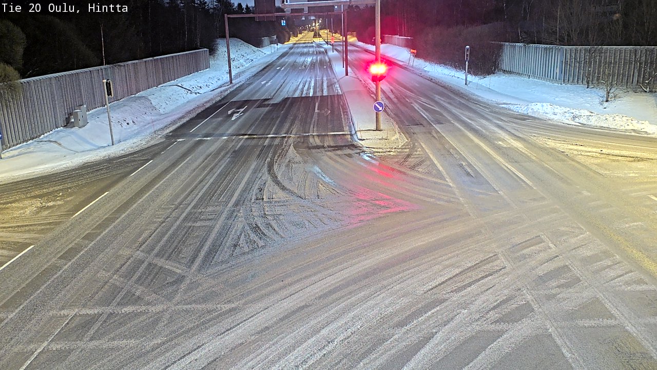 Weather Camera Image Väg 20 Uleåborg, Hintta, Oulu, Pohjois-Pohjanmaa