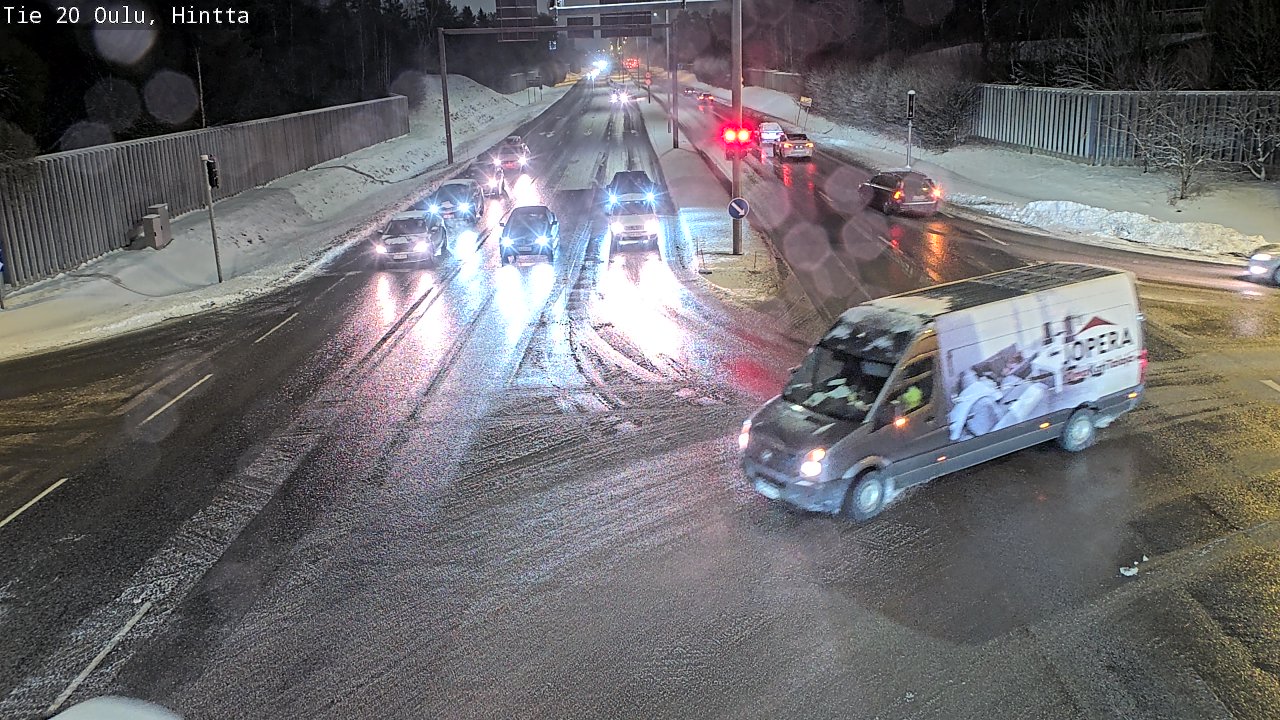 Weather Camera Image Väg 20 Uleåborg, Hintta, Oulu, Pohjois-Pohjanmaa