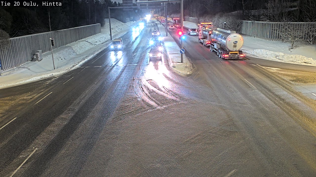 Weather Camera Image Väg 20 Uleåborg, Hintta, Oulu, Pohjois-Pohjanmaa