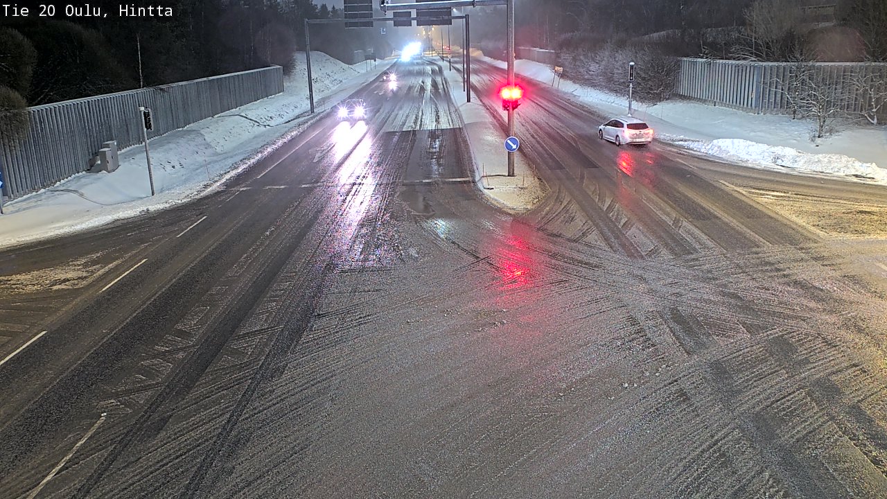 Weather Camera Image Väg 20 Uleåborg, Hintta, Oulu, Pohjois-Pohjanmaa