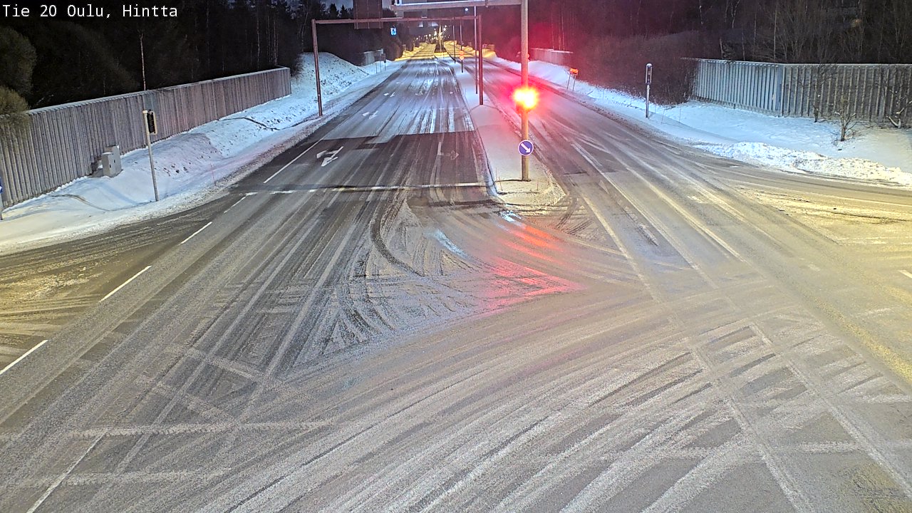 Weather Camera Image Väg 20 Uleåborg, Hintta, Oulu, Pohjois-Pohjanmaa