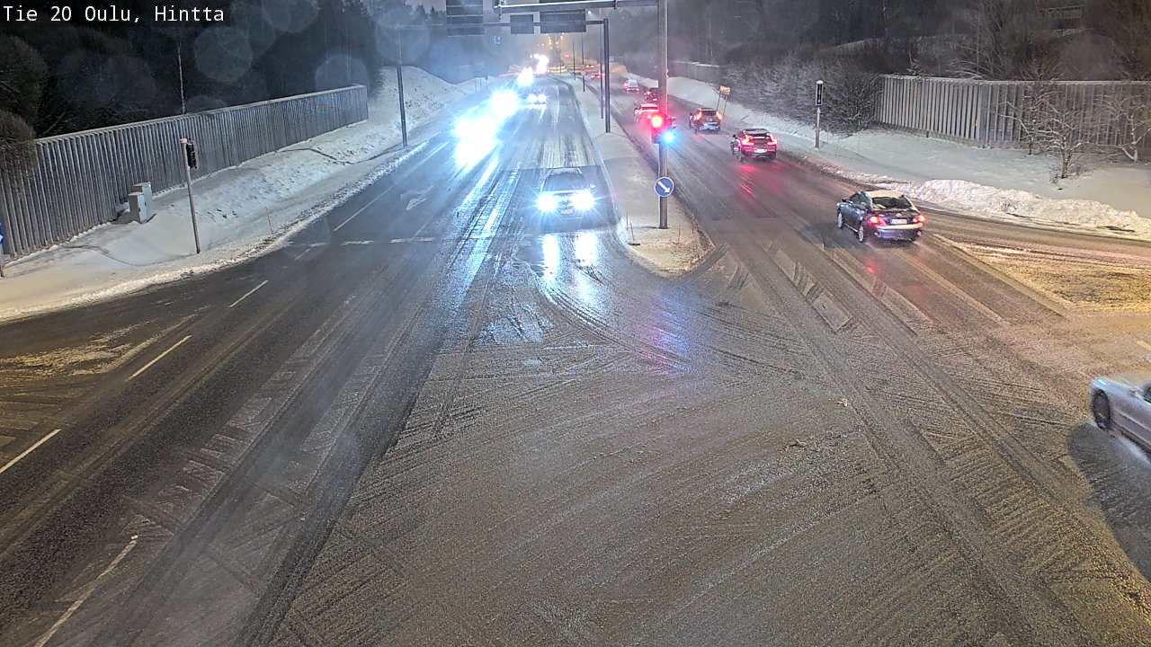 Weather Camera Image Väg 20 Uleåborg, Hintta, Oulu, Pohjois-Pohjanmaa