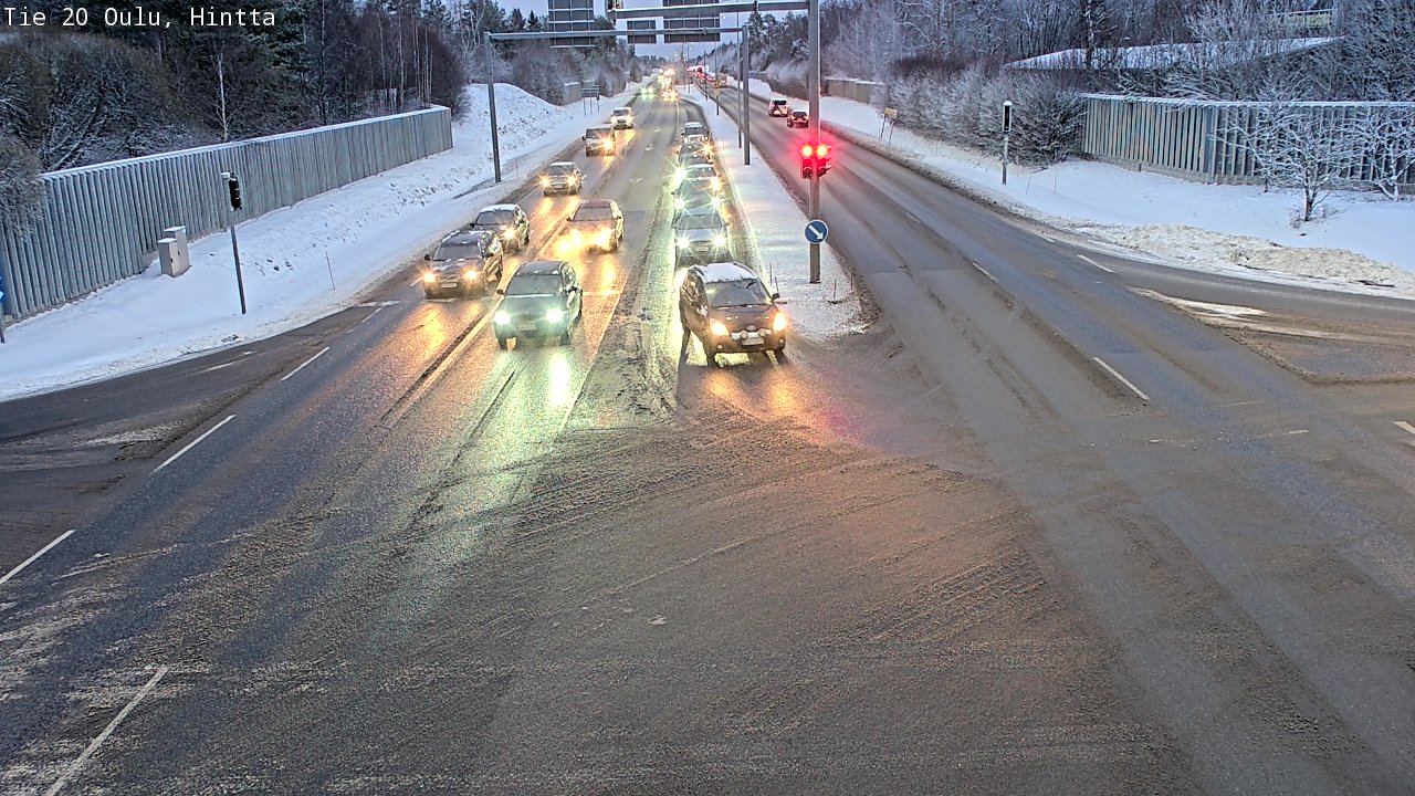 Weather Camera Image Väg 20 Uleåborg, Hintta, Oulu, Pohjois-Pohjanmaa