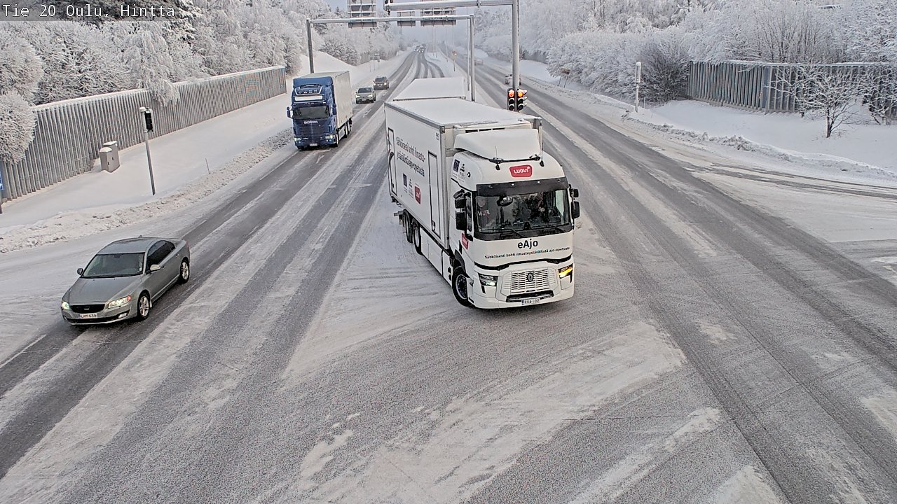 Weather Camera Image Väg 20 Uleåborg, Hintta, Oulu, Pohjois-Pohjanmaa