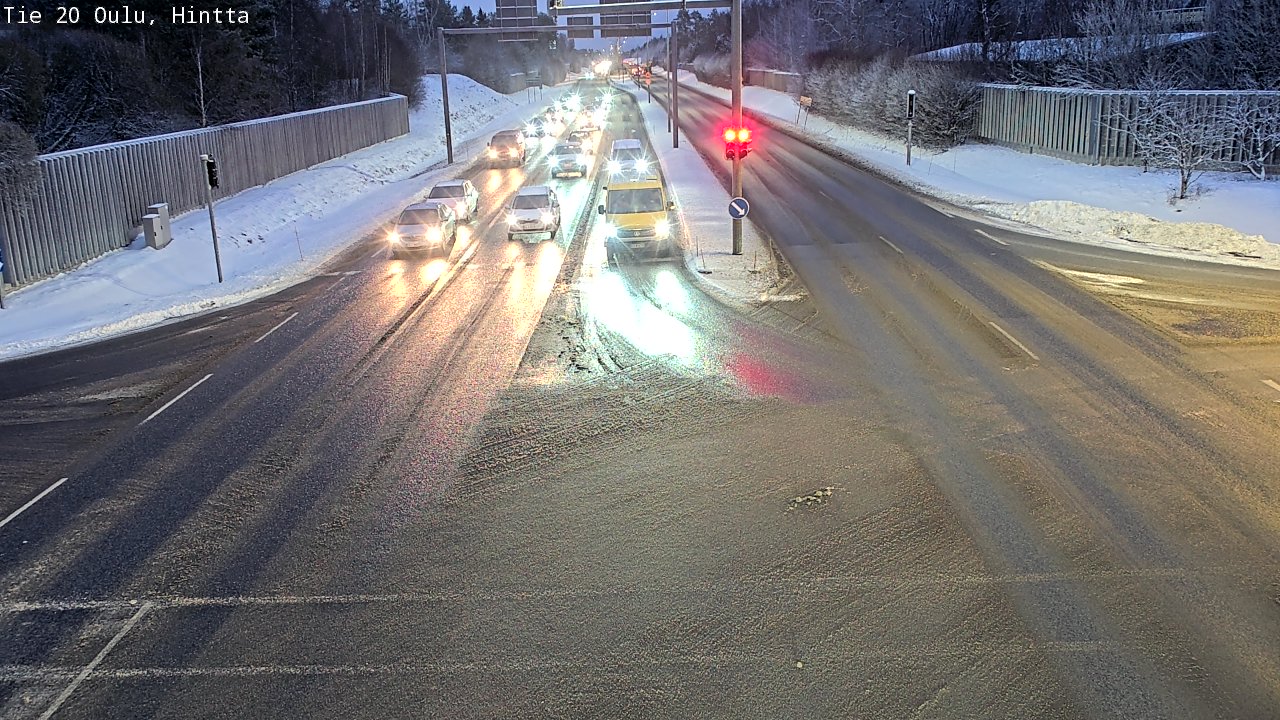 Weather Camera Image Väg 20 Uleåborg, Hintta, Oulu, Pohjois-Pohjanmaa