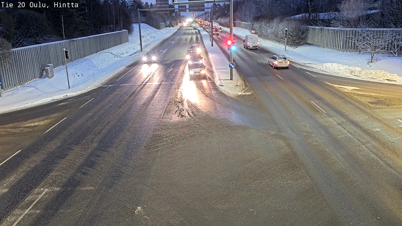 Weather Camera Image Väg 20 Uleåborg, Hintta, Oulu, Pohjois-Pohjanmaa