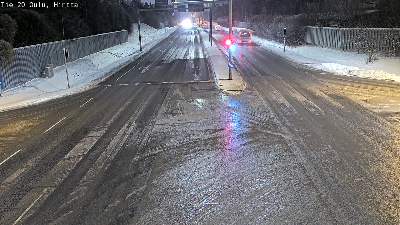 Weather Camera Image Väg 20 Uleåborg, Hintta, Oulu, Pohjois-Pohjanmaa