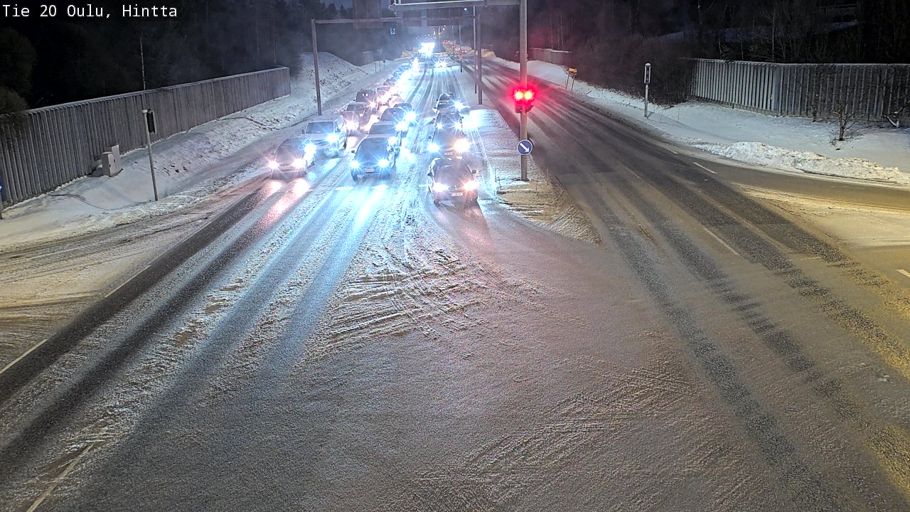 Weather Camera Image Väg 20 Uleåborg, Hintta, Oulu, Pohjois-Pohjanmaa