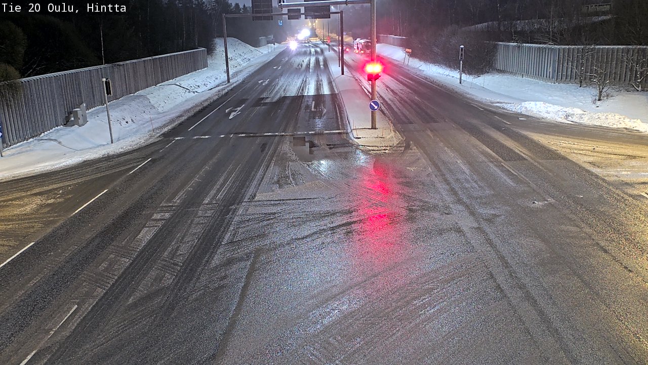 Weather Camera Image Väg 20 Uleåborg, Hintta, Oulu, Pohjois-Pohjanmaa