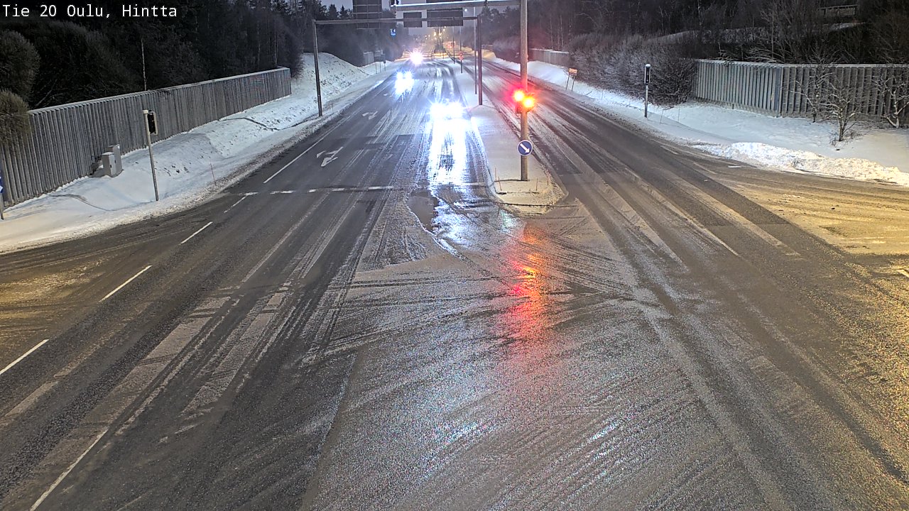 Weather Camera Image Väg 20 Uleåborg, Hintta, Oulu, Pohjois-Pohjanmaa