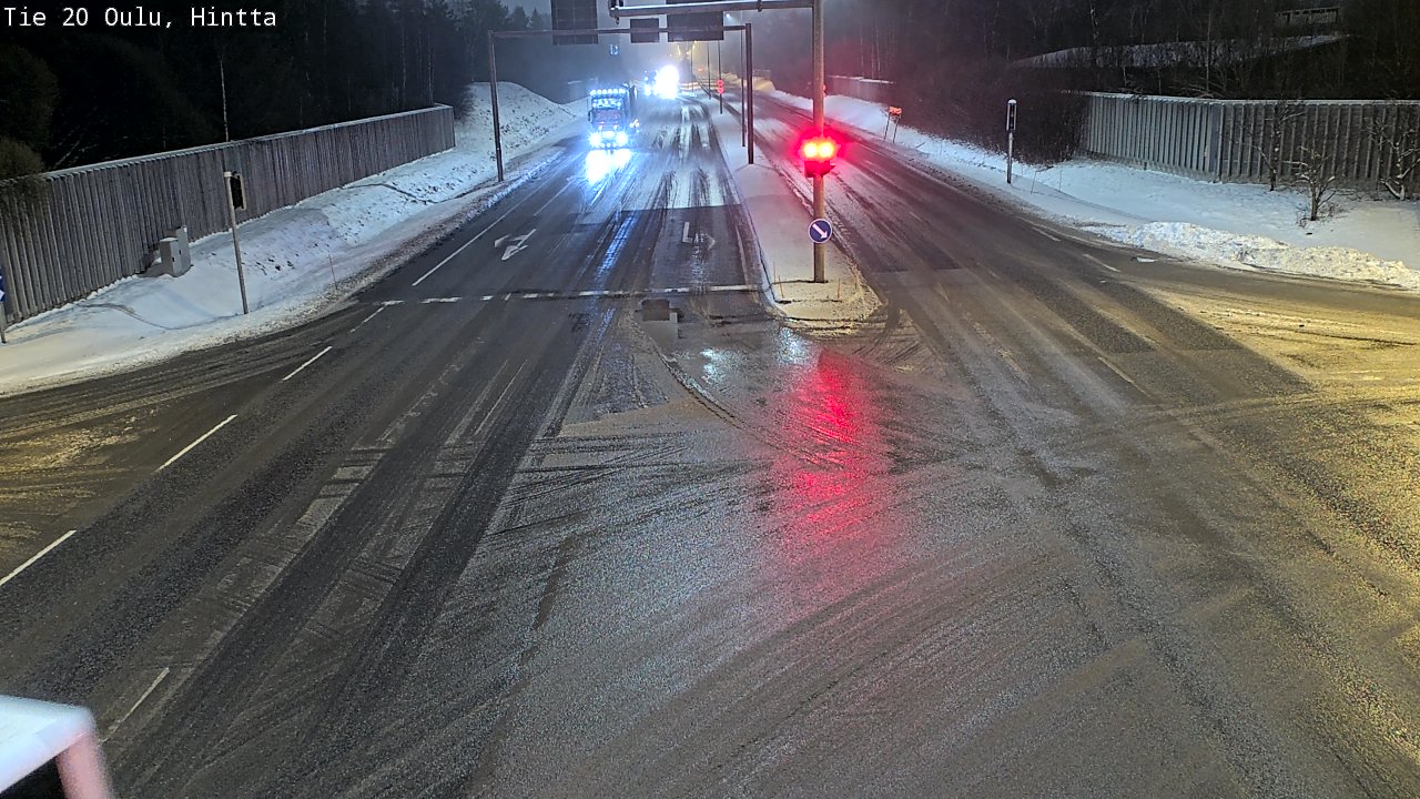 Weather Camera Image Väg 20 Uleåborg, Hintta, Oulu, Pohjois-Pohjanmaa