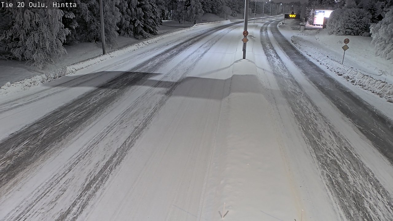 Weather Camera Image Road 20 Oulu, Hintta, Oulu, Pohjois-Pohjanmaa