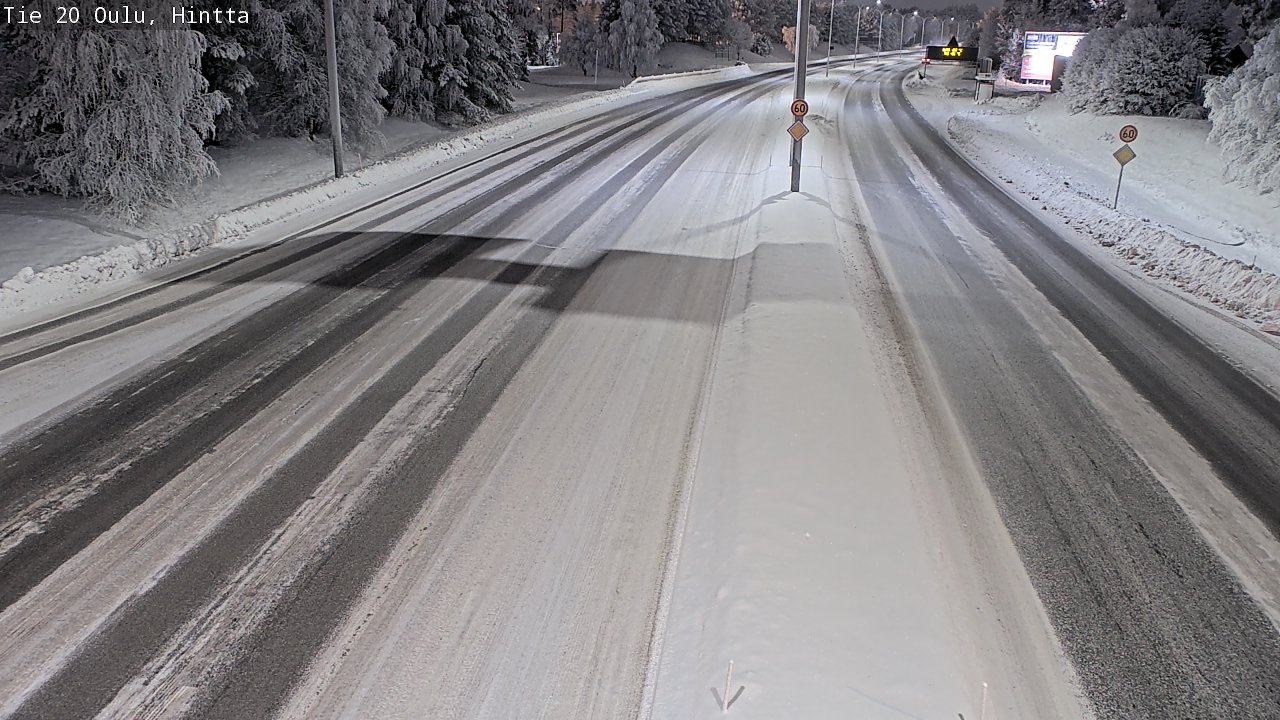 Weather Camera Image Väg 20 Uleåborg, Hintta, Oulu, Pohjois-Pohjanmaa