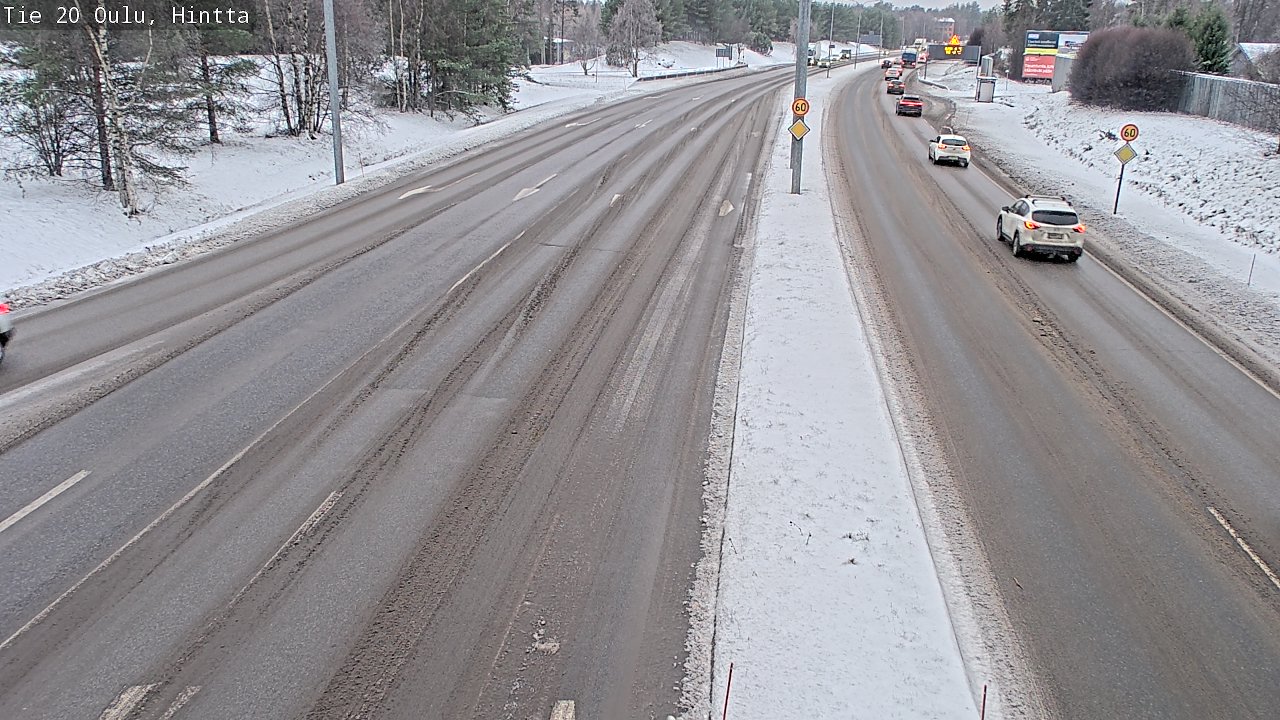 Weather Camera Image Väg 20 Uleåborg, Hintta, Oulu, Pohjois-Pohjanmaa