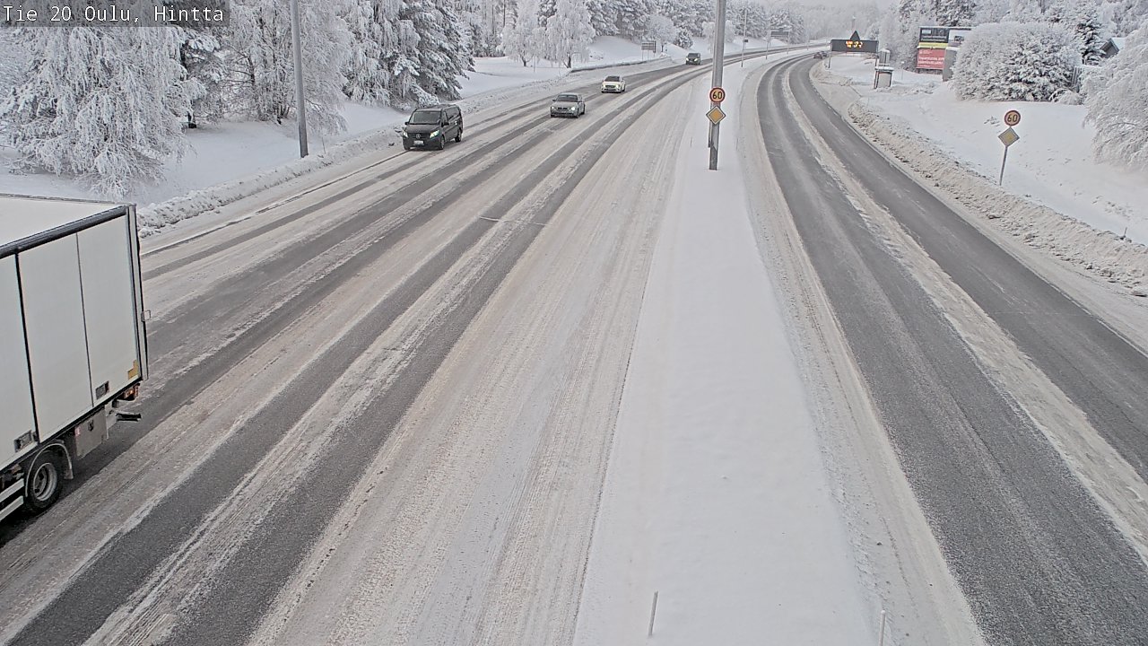 Weather Camera Image Väg 20 Uleåborg, Hintta, Oulu, Pohjois-Pohjanmaa