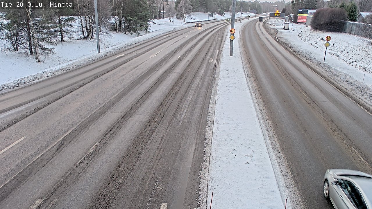 Weather Camera Image Väg 20 Uleåborg, Hintta, Oulu, Pohjois-Pohjanmaa