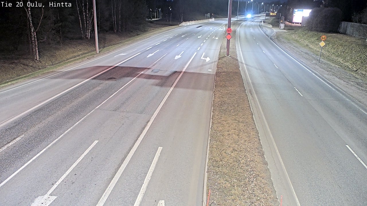 Weather Camera Image Väg 20 Uleåborg, Hintta, Oulu, Pohjois-Pohjanmaa