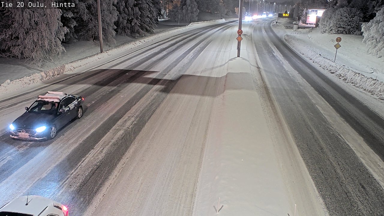 Weather Camera Image Väg 20 Uleåborg, Hintta, Oulu, Pohjois-Pohjanmaa