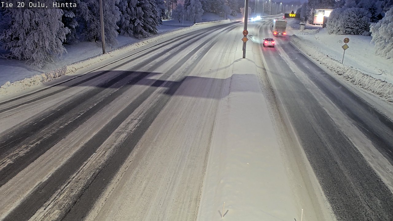 Weather Camera Image Väg 20 Uleåborg, Hintta, Oulu, Pohjois-Pohjanmaa